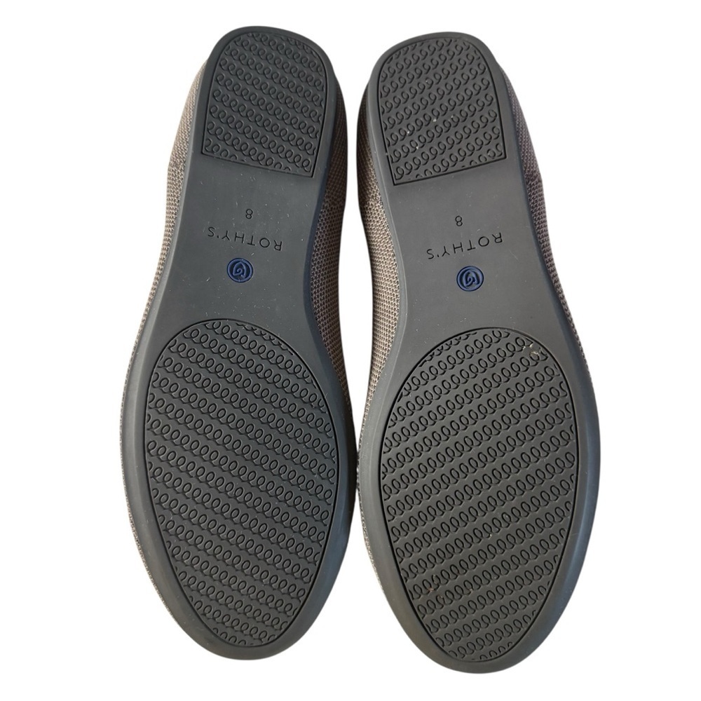 Rothy's Gray/Taupe Slip-On Flats with Blue Accent - Picture 8 of 8